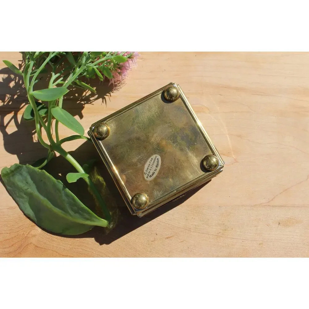 Handcrafted Brass and Glass Vintage 